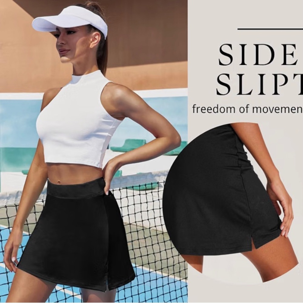 NWOT Skort Black 16” A-Line MEDIUM - Picture 8 of 8